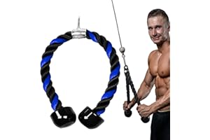 TAEKU Nylon Trizepsseil Gedrehtes Bizeps Seil Trizepstau mit rutschfesten Griffen Fitnessstudio Hause Trainingshilfen Kabelzuggriff für Bizeps Trizeps