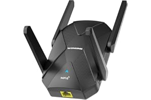 WONLINK WLAN Verstärker-WLAN Repeater 1500 Mbit/s WiFi 6 Dual-Band mit 4 Antennen, 1x LAN/WAN Port, WPS, MU-MIMO, WPA3, Repeater/Router/AP Modus, Multi-Device Kompatibel, Signal-LEDs für Zuhause&Büro