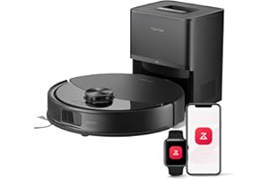 ‎ROBOROCK roborock Q10 S5+ Saugroboter mit Wischfunktion, 10.000 Pa HyperForce Saugkraft, Dual Anti-Tangle System, Auto Lifting Mopping, Ideal für Tierhaare, Teppiche, Hartböden (Schwarz)