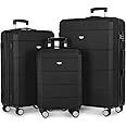 LUGG Travel Suitcase Set - Jetset 3-Piece Hard Shell Luggage, 20" 25" 29 Strong & Lightweight with Secure TSA Lock, Smooth 360° Wheels, Internal Pockets - Airline Approved
