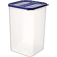 Amazon Brand - Solimo Square Modular Plastic Container, 7.5 Litres, Blue