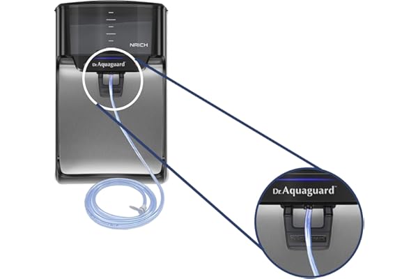 Lyle Easy To Find Transparent PVC Silicone Flexible Tube Pipe Compatible with Eureka Forbes Aquaguard Nrich HD RO+UV Water Purifier Pot Filling, Extension Tube come with stopper 1.5 meter (5 feet)