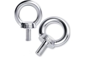 YOOPIN Ringschraube M6, 6 Stück Ösenschrauben, 304 Edelstahl Augenschraube, Ringschraube mit Gewinde, Ringschraube Edelstahl für Befestigungstechnik und Verschiedene Technische Hebevorrichtungen