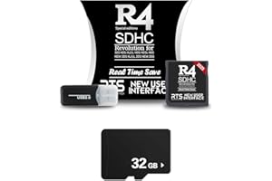 TCBSTONE 2025 Nuova versione Scheda di memoria per videogiochi Adattatore Lavorare su DS DSI DSIXL 2DS 2DSXL 3DS 3DSXL Collega e usa (Black+32TF Card)