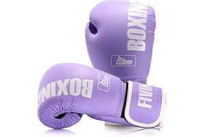KUANG QUAN FIVING Pro Style Boxhandschuhe für Damen, PU-Leder, Training, Muay Thai, Sparring, Kampfsport, Boxsack-Handschuhe, Workout für Damen