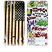 Produktbild Wiko Pulb 3G / 4G 5.0 Zoll 2x SET COMIC + USA Silikon Schutz-Hülle (NICHT FÜR WIKO PULB FAB) weiche Tasche Cover Case Bumper Etui Flip smartphone handy backcover thematys®