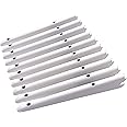 My Shopfittings Twin Slot Shelving White Or Chrome Uprights, Brackets Adjustable Strong Rack Wall Shelf Pack of 10 (WHITE, 22CM OR 220MM)