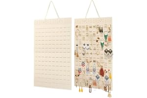 HMCEY Portagioielli da Appendere,Porta Collane da Armadio,Hanging Jewelry Organizer Gioielli da Appendere,Appendi Collane da Armadio,Porta Orecchini Organizer da Parete,Appendi Orecchini da Parete