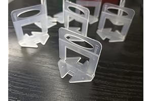 QTACIE Tile Leveling System 1mm 300Pcs for Professional Ceramic Tile and Stone Installation, Tiles Leveler Spacers Clips, Tiling Tools Spacers Plastic Clips for Wall Floor 1mm, Tile Spacers Only, 300Pcs