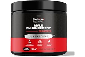 SUPPLEMENTS SANCTUARY StallionX MAX Male Gummies, Maxed Out with Muira Puama and Fenugreek Plus Ashwagandha and Maca, Pack of 60 Gummies...Stallion X, 30 Servings