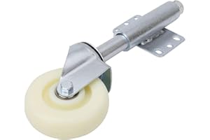 CERLINGWEE Rueda para puerta, Nylon + Metal Rueda con resorte para puerta auxiliar