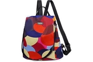 Fmeida Sac a Dos Femme Anti-vol Nylon Sacs à Main Portés Épaule pour Fille École Collèges Voyage Shopping