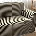 Produktbild HKDD 1 Stück Baumwolle Streifen elastische Sofa Abdeckung rutschfeste All-Inclusive-Couch Schonbezug Four Seasons Universal Furniture Cover Protector