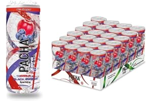 PACHA DRINK PACHA Zero Pomme-Cassis 24x Eau aromatisée pétillante sans sucre 250 ml (Lot de 24)