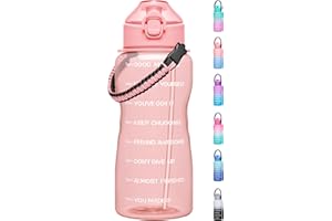 MEITAGIE Water Bottle, 2.2 Litre Water Bottles with Straw and Paracord Handle, BPA-Free Water Bottle with Times to Drink, Leak-proof Water Bottles Perfect for Fitness Gym Camping Outdoor Sports