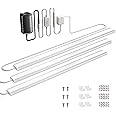 Bonlux Dimmable LED Under Cabinet Strip Light Mains 12V DC Cool White 6000K LED Rigid Strip Bar Light for Plug in Under Kitchen Cupboard Cabinet Lighting (3X 30CM)