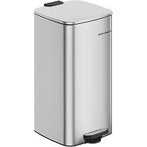 SONGMICS Sacchi Spazzatura, Sacchetti per Immondizia con Manici a Cordoncino, Sacchi per Pattumiere da Cucina da 30L, Pre-separati, Codice 30A, 4 Rotoli, 180 Pezzi, Bianco KRB430A01