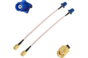 YILIANDUO Dab + Cable de Antena de Antena GPS para automóvil Fakra C Macho a SMA de Cable Flexible RG316 15CM para GPS Auto Car DVR Modul Tracking Navegación Paquete de 2
