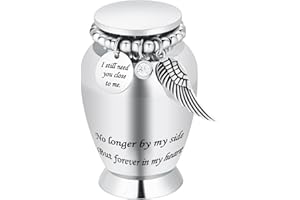 QGJNSGC Small Keepsake Urns for Human Ashes Cremation Urns for Ashes Stainless Steel Funeral Memorial Ashes Holder Mini Cremation Urn for Pet or Human Ash