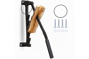 Yinnhom Log Splitter Wall Mounted, Manual Wood with Screws Log Splitter, Portable Firewood Splitter, Efficient Wood Kindling Splitter Firewood Cutter, Splitting Kindling Tool for Home & Outdoor Use