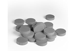 Spieltz Dischi in legno per giochi da tavolo 15/4 mm Coin, chip di conteggio, trucioli di legno per giochi da tavolo, per bingo ecc (grigio, 50 pezzi)