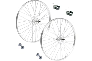 MADICKS COPPIA RUOTA/CERCHIO ANTERIORE + POSTERIORE 26" X 1. 3/8 BICI ATTACCO STANDARD 1 VELOCITÀ ALLUMINIO/ACCIAIO 26X1.38 OLANDA - BICICLETTA CITY BIKE - PASSEGGIO DADI DI FISSAGGIO E FLAP INCLUSI