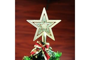 CHUANGOU Christbaumspitze Stern Gold Weihnachtsbaum Topper Stern Weihnachtsbaumschmuck 20CM