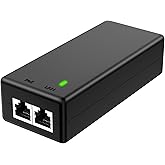 Adattatore Iniettore PoE Gigabit YuanLey 30W, Converte Non-PoE in PoE Gigabit, Iniettore Power over Ethernet 48V IEEE 802.3af