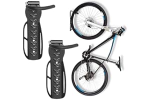 MY DIY PROFESSIONAL PRODUCTS My DIY Bike Wall Mount Hanger Pack of 2 - Wall-Mounted Bicycle Storage Rack with Anti-Slip Strips & Scratch-Resistant Rubber, Heavy Duty, Up to 30kg Capacity