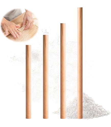 Lot 3 Rouleaux Pâtisserie Bois Différentes Tailles - 60cm 80cm 90cm Pour Pizza Baklava Pâtes