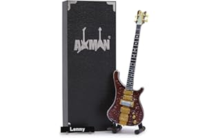 Axman Lemmy - Miniature Guitar Replica - Music Gifts - Handmade Ornamental 1/4 Scale - Includes a Display Box