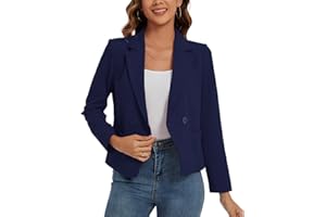 MINTLIMIT Womens Blazer Button Closure Casual Blazers Elegant Jackets Long Sleeve Ladies Suits Front Lined with Pockets