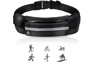 DEEDPF Sportowa torba z regulowanym paskiem do biegania, wodoodporny pasek, odpowiednia dla biegać na pieniądze, bilety na telefon komórkowy, odpowiednia do wspinaczki, jazdy na