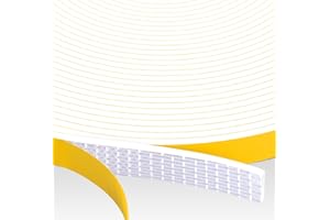 SHOCHX Uszczelka do drzwi i okien, 3 rolki 12mm(S) x 3mm(G) taśma piankowa do uszczelniania, samoprzylepna taśma izolacyjna, łącznie 15M długości, biała