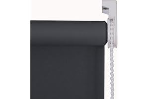 My Home Store Blackout Roller Blinds Trimmable Easy Fit UV-Resistant Thermal Blind (Dark Grey, 180 x 165 cm)