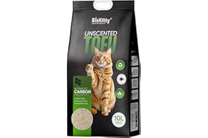 BIOKITTY Tofu Clumping Cat Litter 10L - Unscented, Eco-Friendly, Natural & Dust-Free - Biodegradable, Non-Toxic, Ultra Absorbent Flushable Cat Litter for Kittens & Adult Cats (Pack of 1, Unscented)