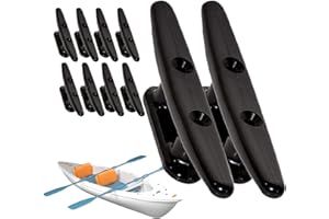 Ailopta Nailon para Barcos,Cornamusa Amarre Cuerda Barco Nailon | Tacos Marinos 4 Pulgadas para Corbatas Barcos, Tacos Muelle Nailon Negro, Tacos Kayak