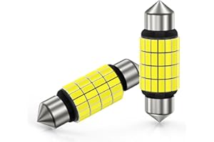 Sycreek Bombilla LED C5W 36mm, 36-SMD 3014 LED 6000K blanco para coche Chipset Luz interior, luz de matrícula, luz de maletero, 2 piezas