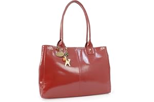 Catwalk Collection Handbags - Damska Skórzana Torba Typu Tote - Duża Torebka do Pracy - Torba na Ramię z Wieloma Kieszeniami - Kensington