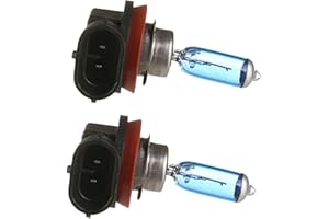 Mintice 2 Piezas Vehículo Brillantes Faros Halógenos H11 Gas Xenón 6000K Lámpara de Luz Halógenas Blanca Bombillas Delanteros Coche de 55W