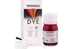TARRAGO Tinte para Zapatos y Bolsos de Cuero y Textil con Esponja y Brocha | Cubre Rozaduras y Desgastes del Calzado | Gama de 90 colores
