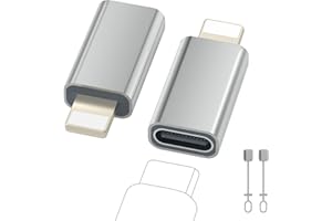 Zestiq Adattatore USB C a Lightning, 2 Pezzi Adattatore Lightning USB C, Adapter iPhone di Supporta la Ricarica/Sincronizzazione dei Dati per iPhone 14/13/12/11/iPad/Airpods, Non per Cuffie/Audio/OTG