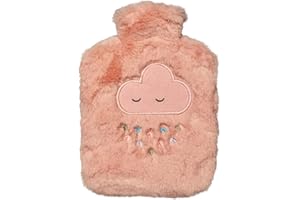 DRAEGER PARIS 1886 DRAEGER PARIS | Bolsa de agua caliente color coral peluche nube - Bolsa de agua caliente invierno cocooning |Regalo bolsa de agua caliente para niños - Bolsa de agua caliente para adultos y niños