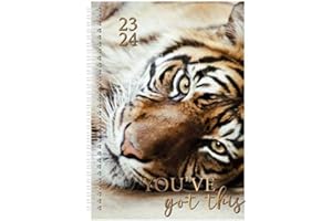 PAULSTORE 2024-2025 A5 WTV Academic Fantasy Organiser Diary - Foil Finish Diary A5 Week To View Diary for Year Planner for Business, Office, Home, Appointments (Cheetah)