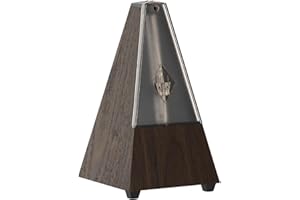 Wittner Metronome Taktell Forme Pyramide Système Maelzel Série 800K - Sans cloche - Avec couvercle en plexiglas - Mécanique à remonter - Pas de piles nécessaires - Fabriqué en Allemagne