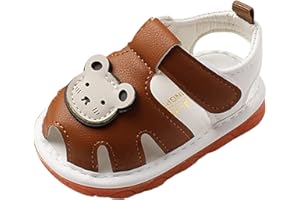 TDEOK Chaussures Bébé, Eté Sandales de Marche Bébé Garçon Filles Dessin Animé Chaussures Unisexe Anti-Dérapant Doux Unique Toddler Sandales Chaussures Antiglisse Plat Sandales Léger Respirant