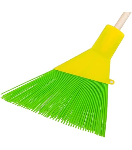 Scopa 22 denti - per erba e foglie - manico in legno 120 cm - Verdemax