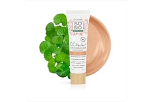 SO'BIO ÉTIC LÉA NATURE SO BiO étic| CC Crème Color Control certifiée Bio - Perfect | Clair | Soin embellisseur | Anti-rougeurs, Anti-fatigue, Anti-teint terne |Centella asiatica bio | Vegan|Made in France|30 ml