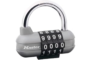 Master Lock 1520EURD Cadenas à Combinaison, Gris, 5,9 x 6,4 x 2,6 cm