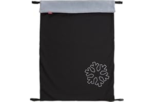 ByBoom® Couverture softshell thermoactive pour landau; couverture bébé pour l'extérieur/fonctionnelle/universelle, Colour:Noir/Gris